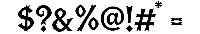 Wicked Gothic Font OTHER CHARS