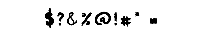 Wicked Haunted Font OTHER CHARS