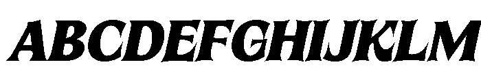 Wicked Mayhem Oblique Regular Font UPPERCASE