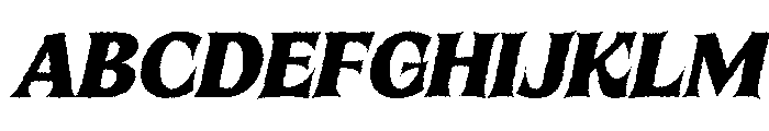 Wicked Mayhem Rough Oblique Reg Font UPPERCASE