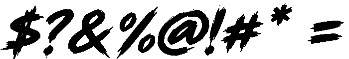 Wicked Motion Regular Font OTHER CHARS