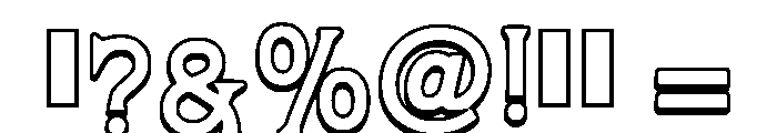 Wicked Outline Regular Font OTHER CHARS