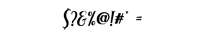 Wicked Rocks Italic Font OTHER CHARS