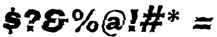 WideTread Font OTHER CHARS