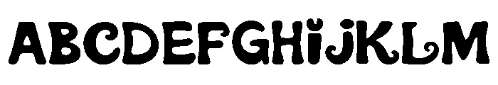 Wigly Love Font UPPERCASE