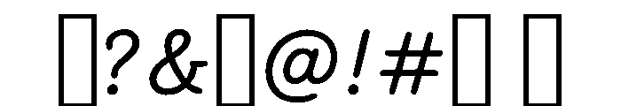 Wilcox Font OTHER CHARS