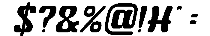 Wild Cat Italic Font OTHER CHARS