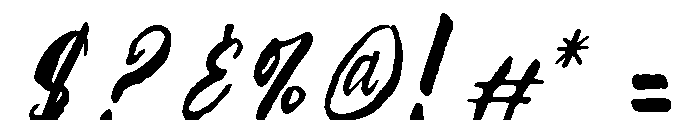 Wild Scribble Italic Font OTHER CHARS