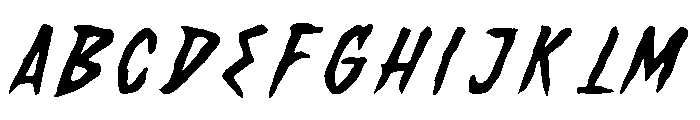Wild Thunder Regular Font UPPERCASE