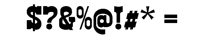WildWest Bold Font OTHER CHARS