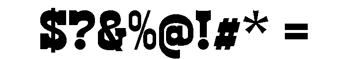 WildWest Extra Bold Font OTHER CHARS