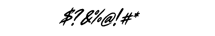 Wildest Metallo Brush Italic Italic Font OTHER CHARS