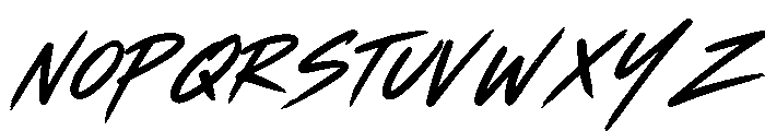 Wildest Metallo Brush Italic Italic Font UPPERCASE