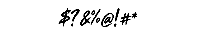 Wildest Metallo Brush Font OTHER CHARS