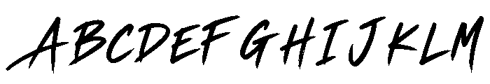 Wildest Metallo Brush Font UPPERCASE