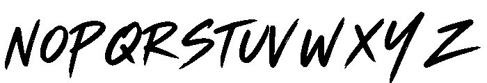 Wildest Metallo Brush Font UPPERCASE
