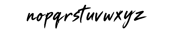 Wildest Metallo Brush Font LOWERCASE
