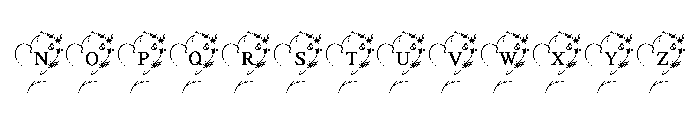 Wildflower Alphabet Font UPPERCASE
