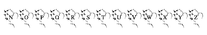 Wildflower Alphabet Font LOWERCASE