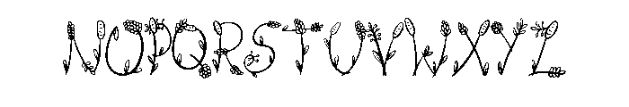 Wildflower By Squeeb Cr Regular Font LOWERCASE