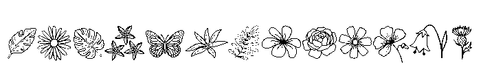 Wildflower Doodles Font UPPERCASE