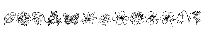 Wildflower Doodles Font LOWERCASE