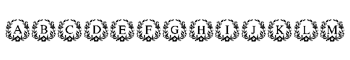 Wildflower Monogram Font UPPERCASE