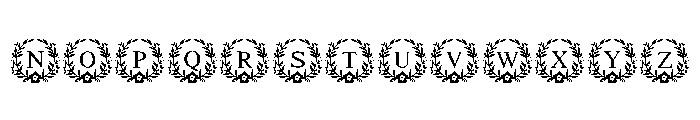 Wildflower Monogram Font UPPERCASE