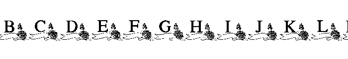 Wildflower Ribbon Font UPPERCASE
