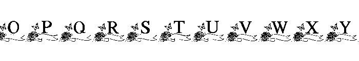 Wildflower Ribbon Font LOWERCASE