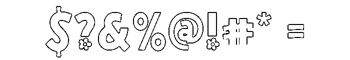 Wildflower School Outline Font OTHER CHARS
