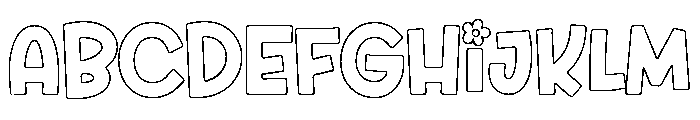 Wildflower School Outline Font UPPERCASE