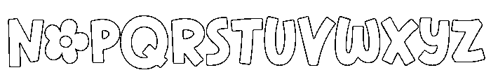 Wildflower School Outline Font UPPERCASE