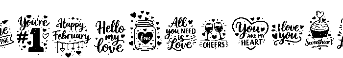 Wildheart Sticker Doodle FONT