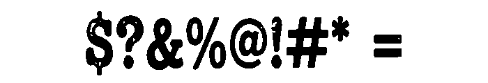 Wildmark Distort Font OTHER CHARS