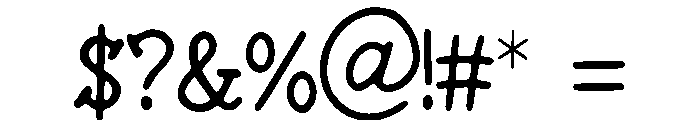 Wildwood_Bold Font OTHER CHARS