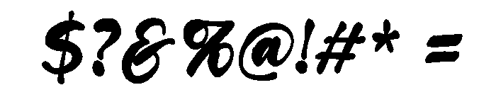 Wildwritten Ultra Italic Font OTHER CHARS