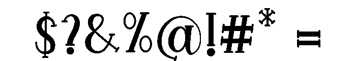Willow Press Vintage Serif Font OTHER CHARS