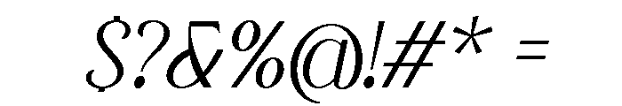 Willow Starlion Italic Font OTHER CHARS