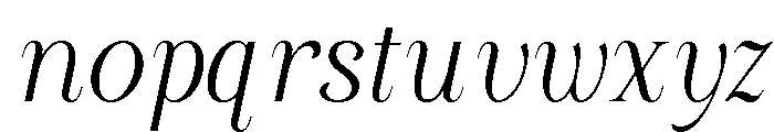 Willow Starlion Italic Font LOWERCASE