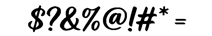 Wilson Slant Regular Font OTHER CHARS