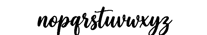 Wilson Slant Regular Font LOWERCASE