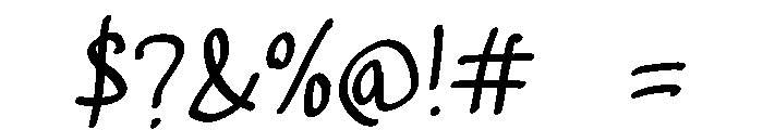 Wimbly Font OTHER CHARS