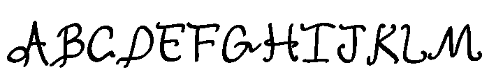 Wimbly Font UPPERCASE