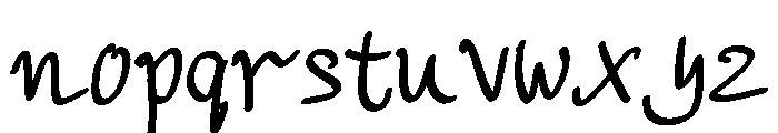 Wimbly Font LOWERCASE