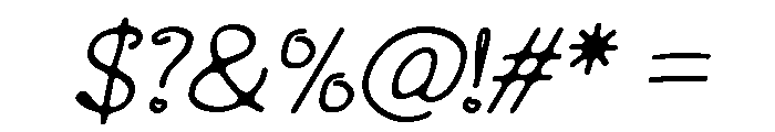 Wimora  Italic Font OTHER CHARS