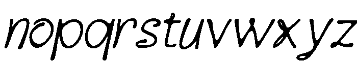 Wimora  Italic Font LOWERCASE