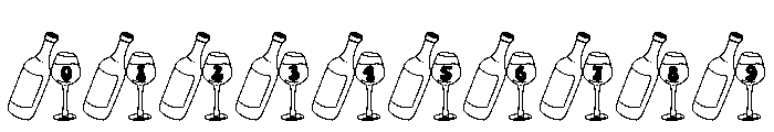 Wine and Glasses Font OTHER CHARS