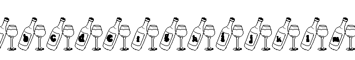 Wine and Glasses FONT