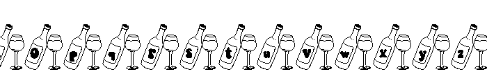Wine and Glasses Font LOWERCASE